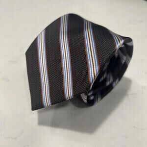 Joseph Abboud Men’s Tie Brown Patterned Striped